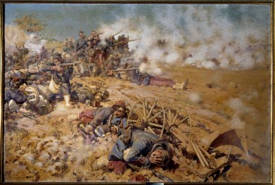 Krieg von 1870: „Feuerlinie in der Schlacht von Rezonville am 16. August 1870“ (Pierre Georges Jeanniot) von Pierre Georges Jeanniot