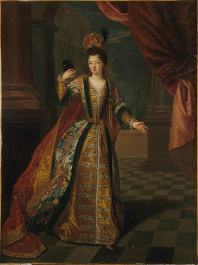 Porträt von Mademoiselle de Nantes (Louise-Françoise de Bourbon, 1673-1743), im Ballkostüm von Pierre Gobert