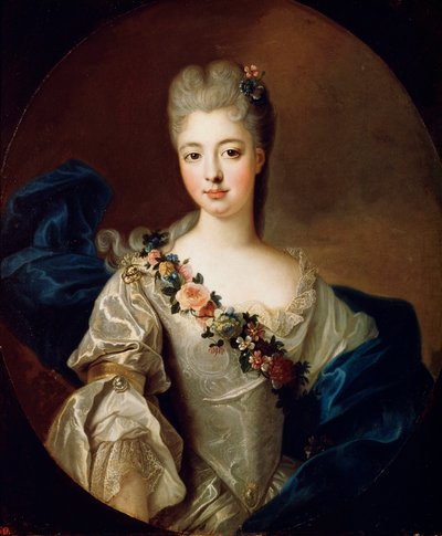 Porträt von Charlotte Aglaé von Orléans, Mademoiselle de Valois, 1720er Jahre von Pierre Gobert