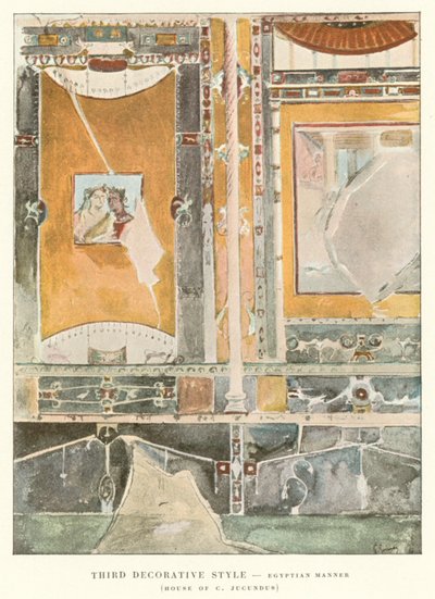 Dritter Dekorationsstil, Ägyptische Art, Haus von C Jugundus von Pierre Gusman