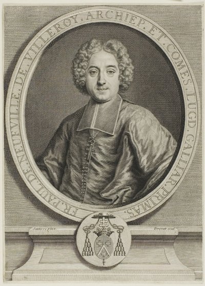 Porträt von François-Paul de Neufville de Villeroy von Pierre Imbert Drevet