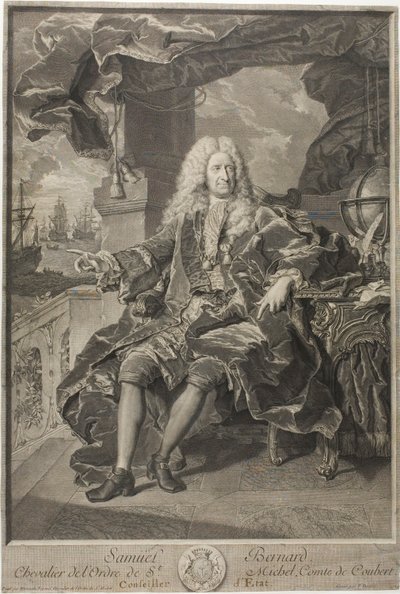 Porträt von Samuel Bernard, Staatsrat von Pierre Imbert Drevet