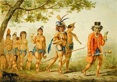 Marsch einer Stammesgruppe, ca. 1839 von Pierre J. Benoit