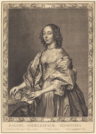 Rachel, Gräfin von Middlesex von Pierre Lombard after Sir Anthony van Dyck