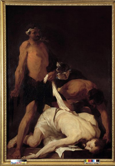 Christus ohnmächtig nach der Geißelung von Pierre Louis Cretey or Cretet