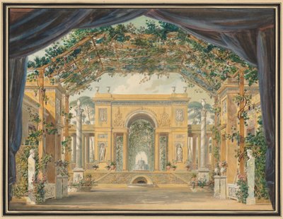Dekoration für den Geburtstag Seiner Majestät des Königs von Westphalen, 1811 von Pierre Luc Charles Ciceri