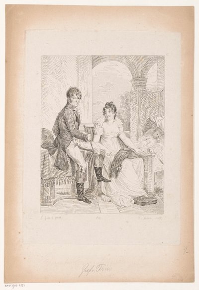 Porträt von Moritz von Fries und seiner Frau von Pierre Michel Adam