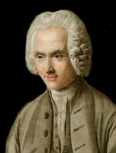 Porträt von Jean-Jacques Rousseau - Gravur von Pierre Michel Alix von Pierre Michel Alix