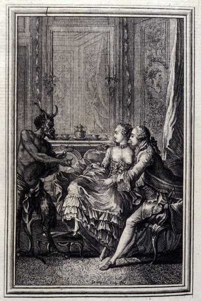 La Thing impossible - in „Tales et nouvelles en vers“ von Jean La Fontaine. 1776. Illustration von P.P. Choffard von Pierre Philippe Choffard
