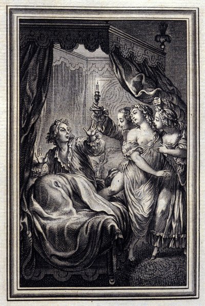 Wir bemerken nie alles - in „Erzählungen und neue Verse“ von Jean La Fontaine. 1776. Illustration von P.P. Choffard von Pierre Philippe Choffard