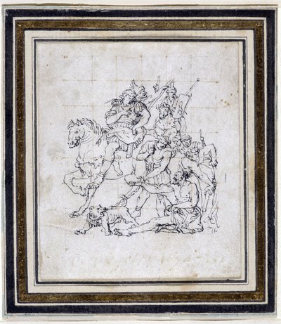 Vorbereitungszeichnung von Pierre Puget (1620-1694) für 