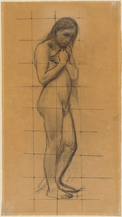 Stehender männlicher Akt von Pierre Puvis de Chavannes
