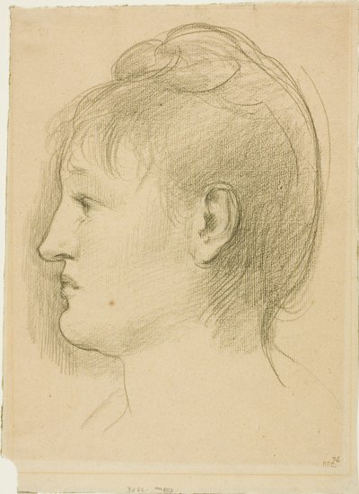 Kopf einer Frau von Pierre Puvis de Chavannes