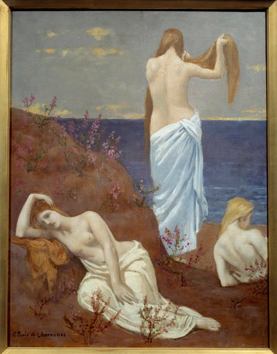 Junge Mädchen am Meer von Pierre Puvis de Chavannes