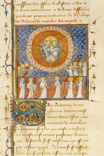 Detail einer Seite aus "De Proprietatibus Rerum" von Bartholomeus Anglicus, in der französischen Übersetzung von Jean Corbechon, ca. 1390 von Pierre Remiet