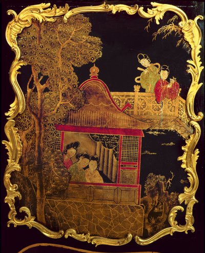 Seitenpaneel einer Louis XV Kommode, ca. 1745 von Pierre Roussel