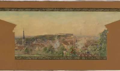 Skizze für das Rathaus von Vanves: Panorama von Vanves von Pierre Vauthier