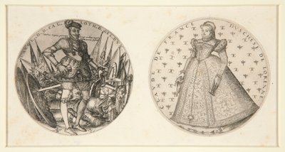 Charles III Herzog von Lothringen & Claude von Frankreich von Pierre Woeiriot