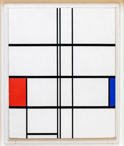 Komposition in Weiß, Rot und Blau von Piet Mondrian
