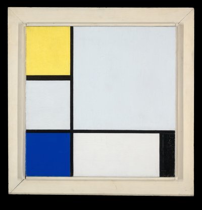 Komposition mit Gelb, Blau, Schwarz und Hellblau von Piet Mondrian