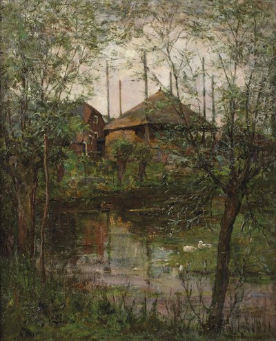 Heuhaufen mit Weidenbäumen von Piet Mondrian