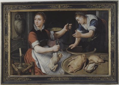 Zwei Frauen beim Kochen von Pieter Aertsen