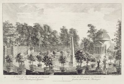 Ein Blick auf die Orangerie, Lord Burlingtons Garten in Chiswick von Pieter Andreas Rysbrack