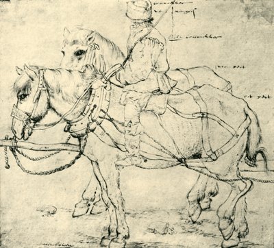 Reiter und zwei Pferde, 1559-1563, 1943 von Pieter Bruegel the Elder