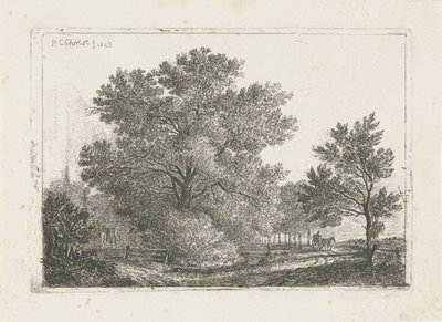 Landschaft mit großem Baum von Pieter Casper Christ