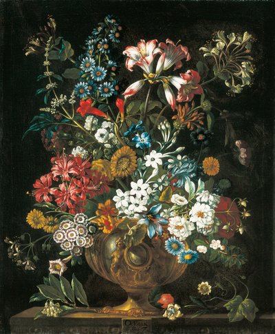 Oktober, aus Die zwölf Monate der Blumen, ein Blumenkalender von Stillleben von Pieter Casteels