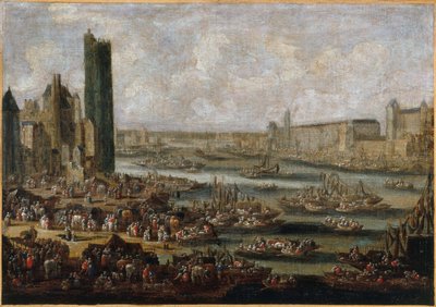 Die Tour de Nesle und der Louvre von Pieter Casteels