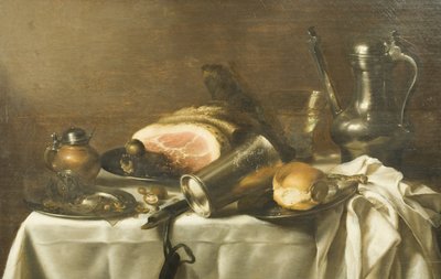 Stillleben mit einem Schinken von Pieter Claesz