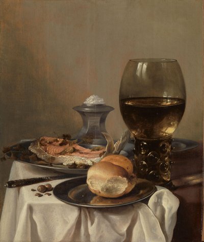 Stillleben mit einem Salzgefäß von Pieter Claesz