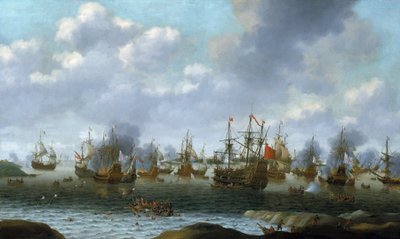 Der niederländische Überfall auf den Medway River (England), Juni 1667 von Pieter Cornelisz van Soest