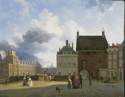Das Gevangenpoort und der Plaats, Den Haag von Pieter Daniel van der Burgh