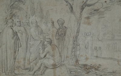 Christus heilt den Blinden (recto); Venus und Amor (verso) von Pieter Fransz. de Grebber