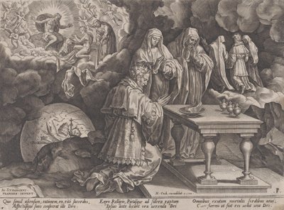 Alter und Tod, aus Der Lauf des menschlichen Lebens, 1570 von Pieter Furnius