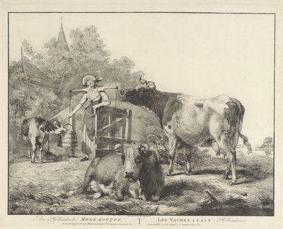 Kühe und eine Milchmagd von Pieter Gerardus van Os