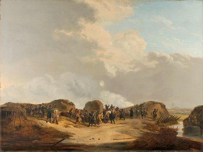 Die Halbmondfestung, errichtet bei der Belagerung von Naarden, April 1814 von Pieter Gerardus van Os