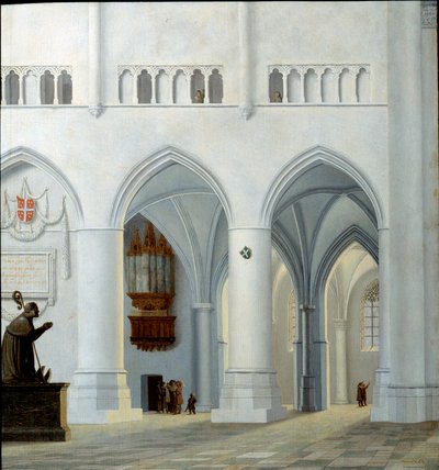 Innenraum der Kirche St. Bavon in Haarlem von Pieter Jansz Saenredam
