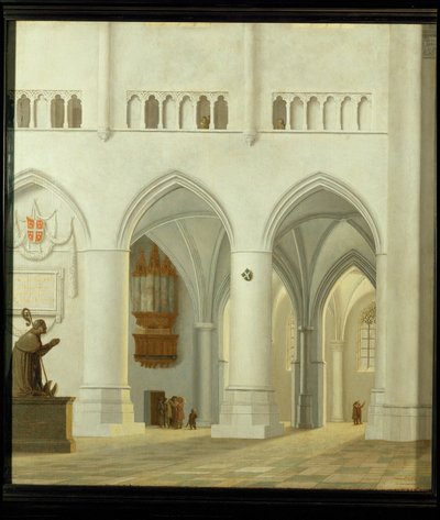 Innenansicht der Kirche Saint Bavo in Haarlem, Niederlande von Pieter Jansz Saenredam