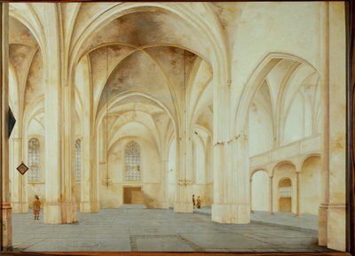 Innenraum der Kirche von Sankt Cunera in Rhenen, Niederlande von Pieter Jansz Saenredam
