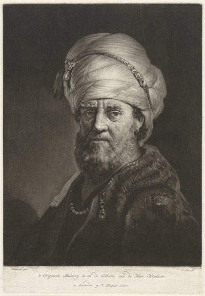 Porträtbüste eines Mannes mit Turban von Pieter Louw