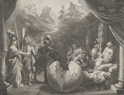 Tafel 11: Allegorie über die Zwietracht in Frankreich, aus Caspar Barlaeus, Medicea Hospes von Pieter Nolpe