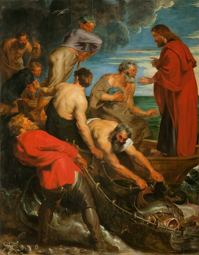 Der wunderbare Fischfang Triptychon, Mittelteil, 1618-1619 von Pieter Paul Rubens