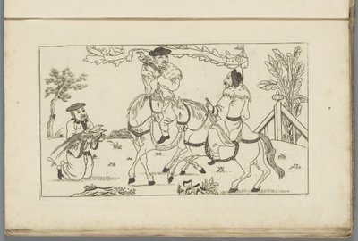 Chinesische Landschaft mit zwei Reitern von Pieter Schenk (II)