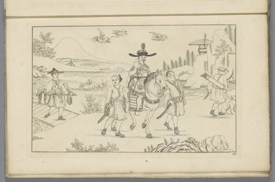 Chinesischer Herr zu Pferd auf Vogeljagd
Neu erfundene Chinesen mit großer Mühe gezeichnet und ins Licht gegeben, von P. Schenk Jun (...), zweiter Teil (Serientitel) von Pieter Schenk (II)