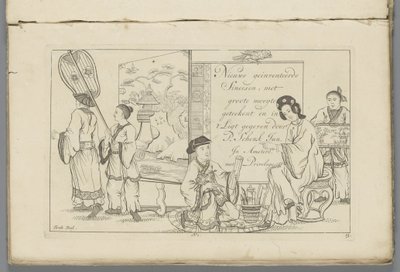 Chinesischer Zeichner und andere chinesische Figuren von Pieter Schenk (II)