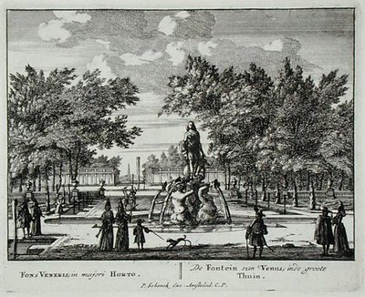 Der Venusbrunnen in einem großen Garten, aus 