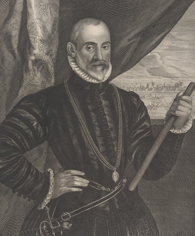 Francisco Valdes, spanischer Kommandant, aus der Serie Quatuor Personae..., 1649 von Pieter Soutman